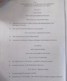 204 WAEC Literature (Prose, OBJ, Drama & Poetry) Questions and Answers
