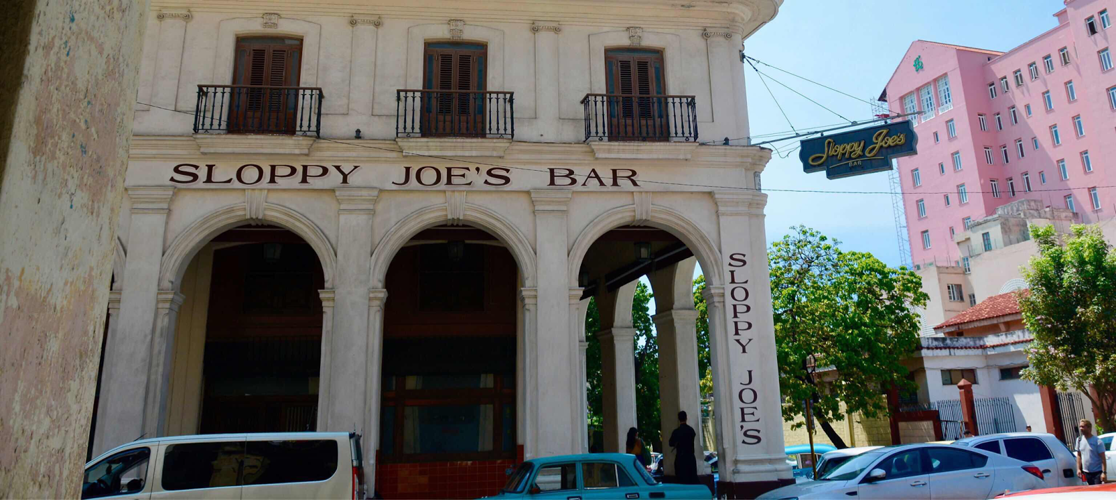Outside of Sloppy Joes Bar Havana Cuba