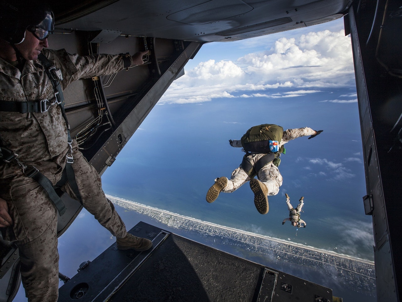 seat ejection parachuting technique