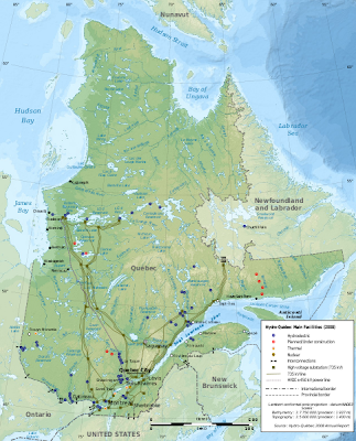 Quebec Map Regional Political Province