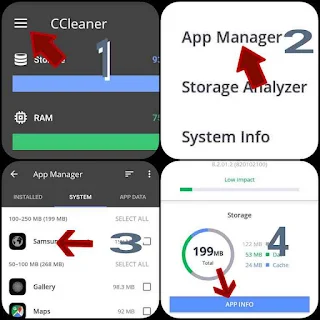 Disable apps dengan ccleaner