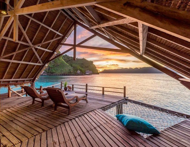 Misool Eco Resort en las islas Raja Ampat, Indonesia