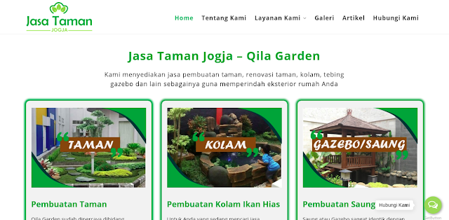 Tampak situs website Qila Garden, foto: screenshots