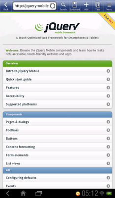 jQuery Mobile 1.1.0 RC1