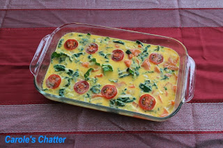 Silverbeet, salmon & cheese frittata - Carole's Chatter