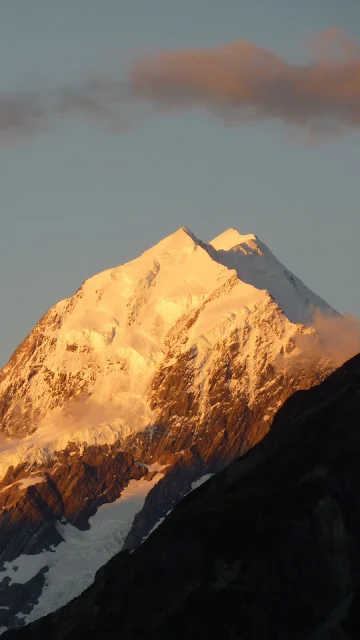 Aoraki, Mountain, Peak, Snow, Clouds