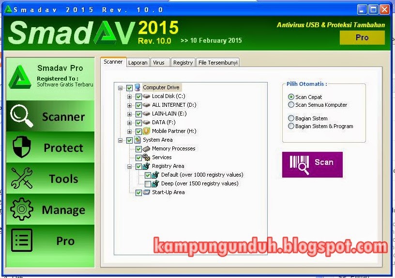 Download Smadav Pro 2015 Rev. 10.0 Key Serial Number Terbaru