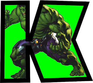 Letter K hulk  design