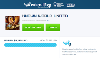 screenshot of extra life fundraising success