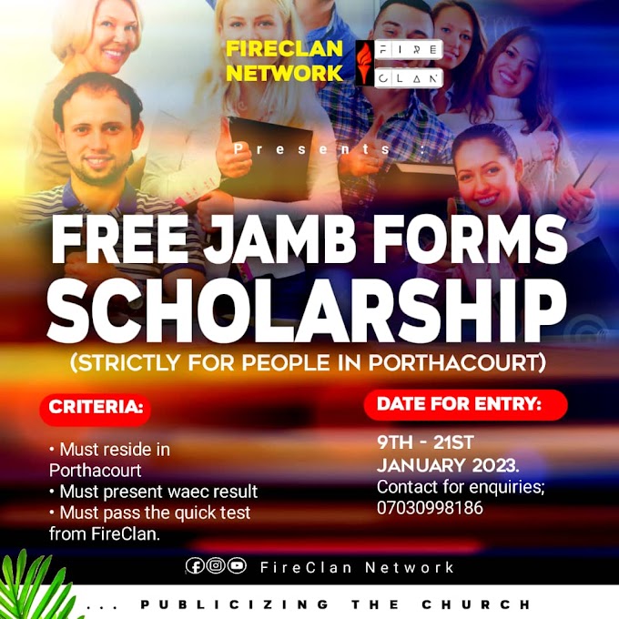 SUPPORT THE  FREE JAMB FORMS / SCHOLARSHIP PROJECT