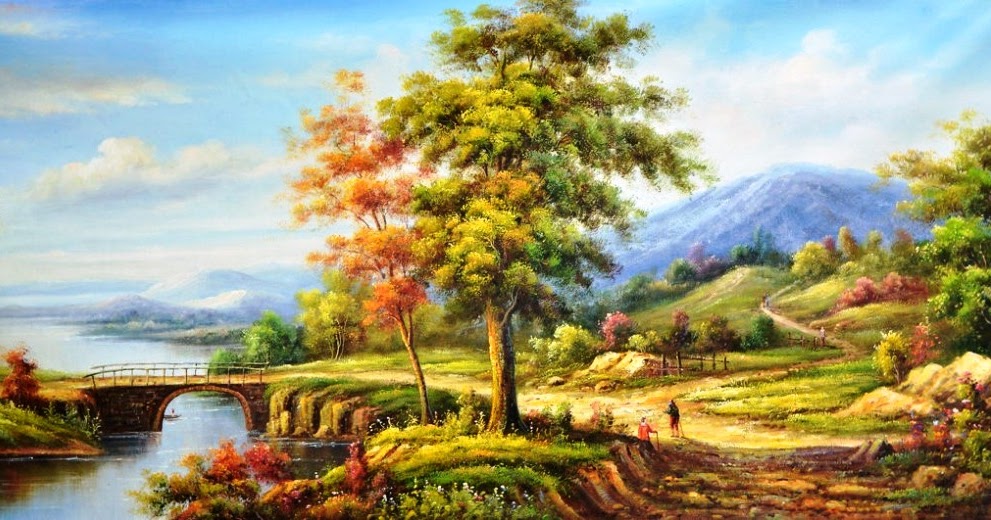 Lukisan Pemandangan Gambar Sketsa Kumpulan Sketsa Gambar 