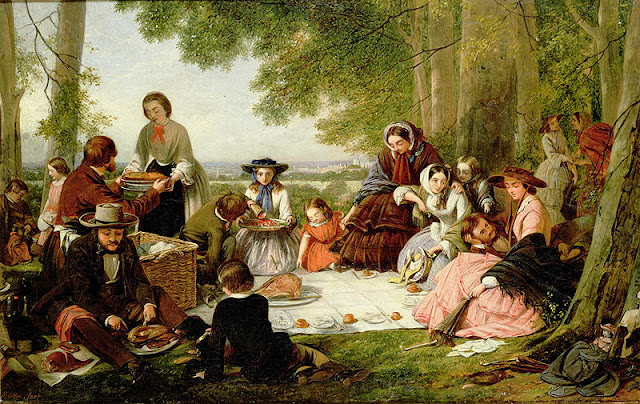 Henry O'Neil. A Picnic, 1857 Civil War Era Picnic