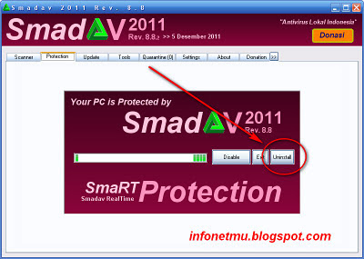 uninstall smadav