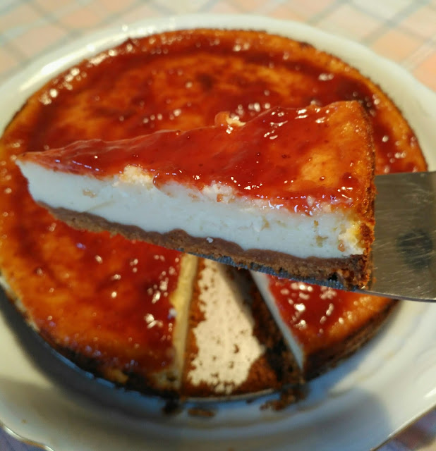 tarta de queso al horno alocados en la cocina