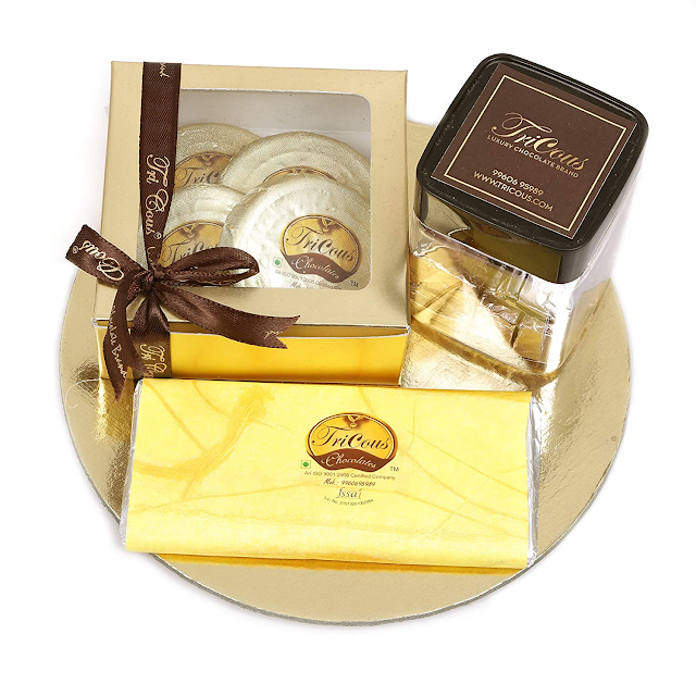 Tricous Premium Handmade Choco Cookies, 2 in 1 bar and Assorted Chocolate Diwali Gift Hamper