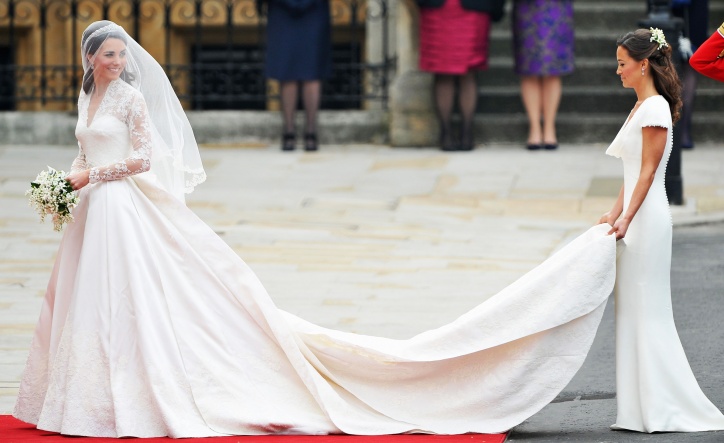 Kate and Sarah's Wedding dress Kate Middleton and her sister Pippa