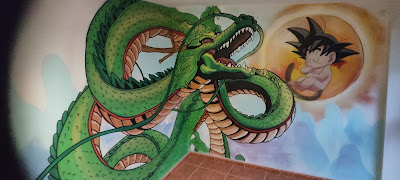 graffiti goku dragon shenron habitacion