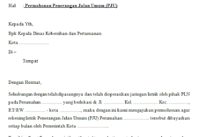 Contoh Surat Permohonan Jalan Lingkungan / Surat Permohonan Balik Nama PLN Doc : 15 contoh surat permohonan sponsor.