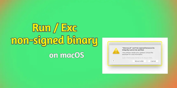 Run / execute not signed and notarized binaries on macOS