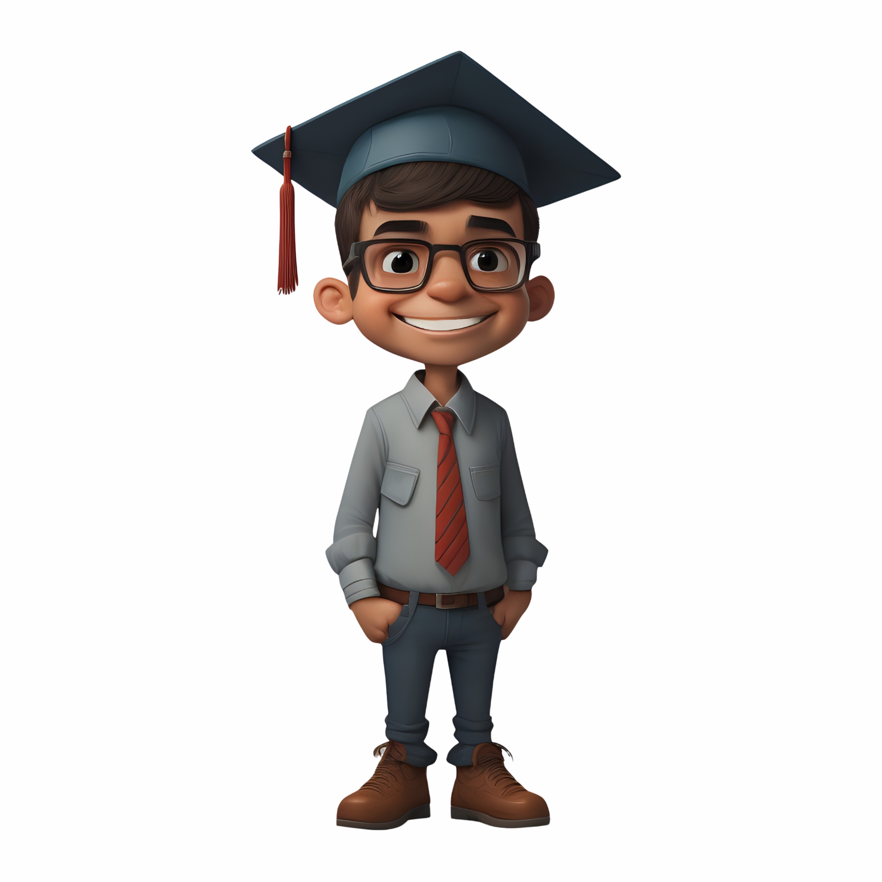 Student graduation cartoon character