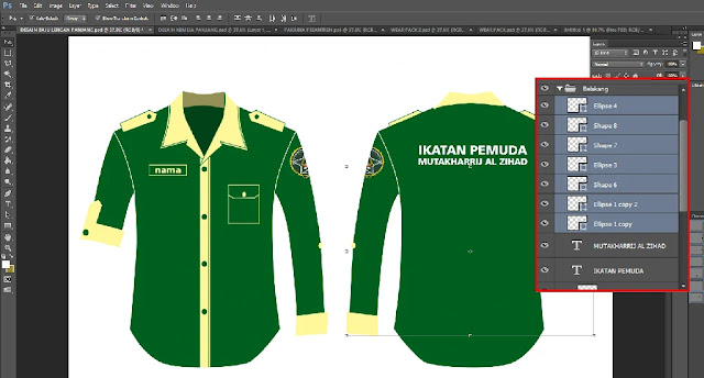 Download Template Desain Kemeja Adobe Photoshop