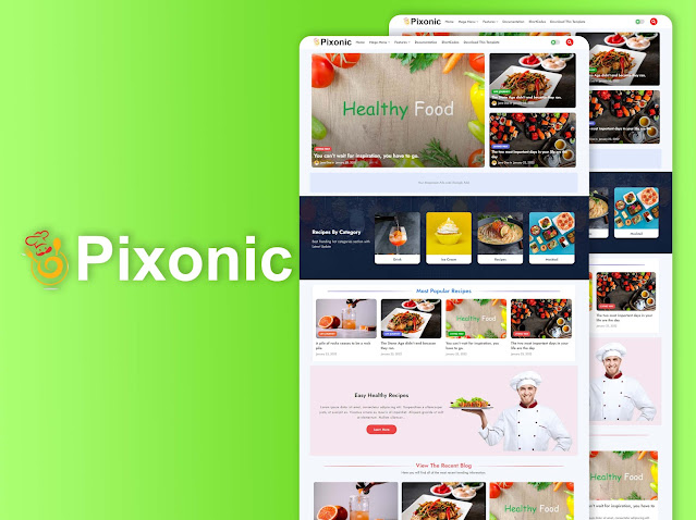 Pixonic - Modelo de Blogger responsivo e superior