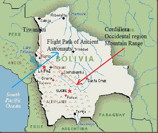 Tiwanaku bolivia geographcal map 2