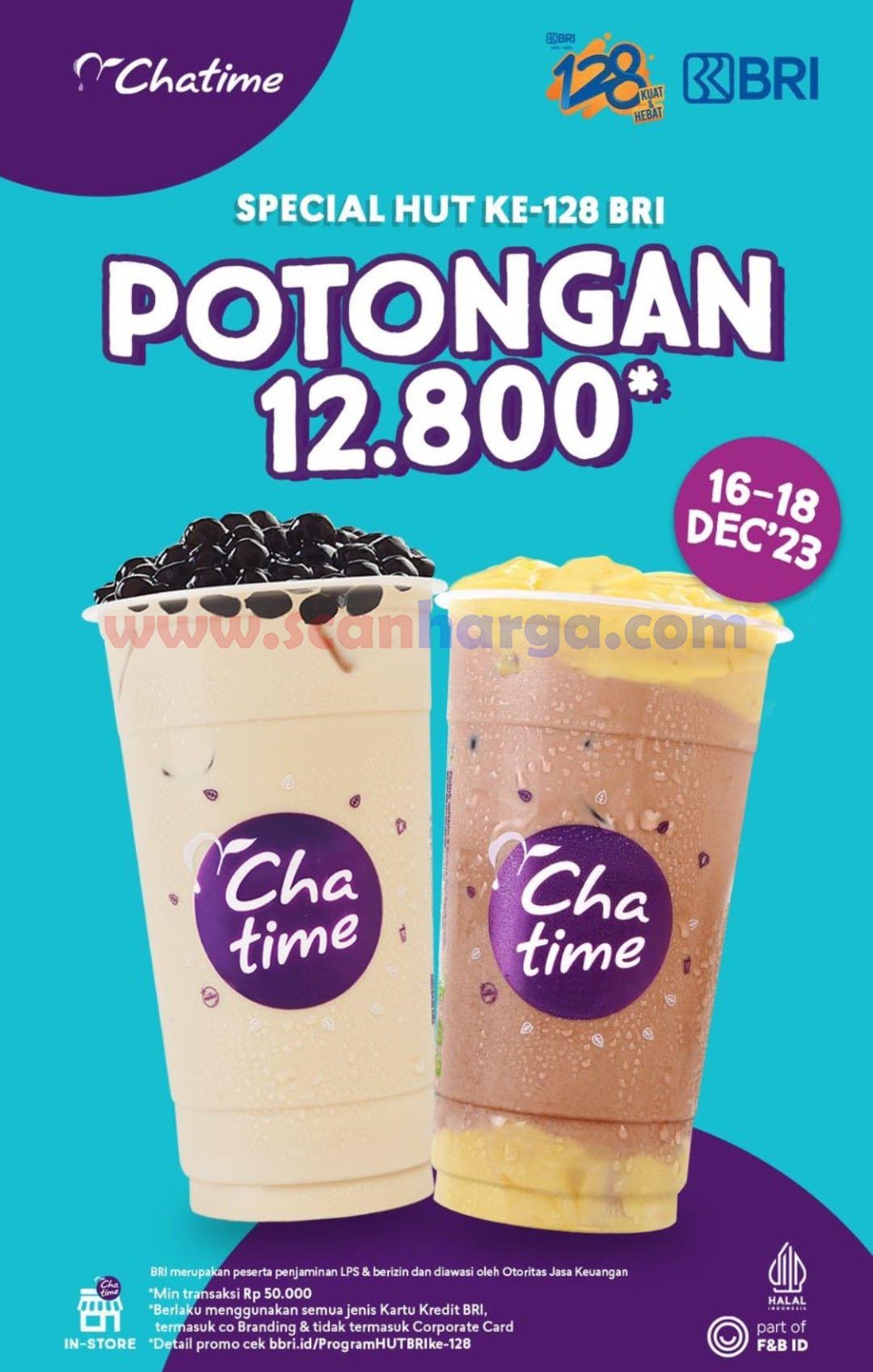 PROMO CHATIME Special HUT Ke-128 BRI Diskon Rp 12.800