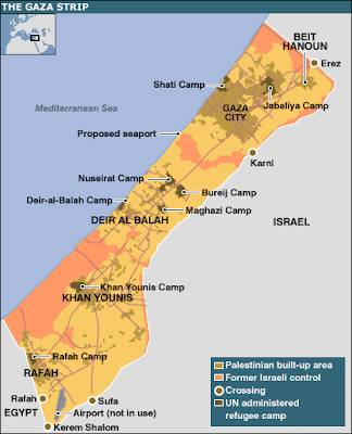 Gaza Map Israeli