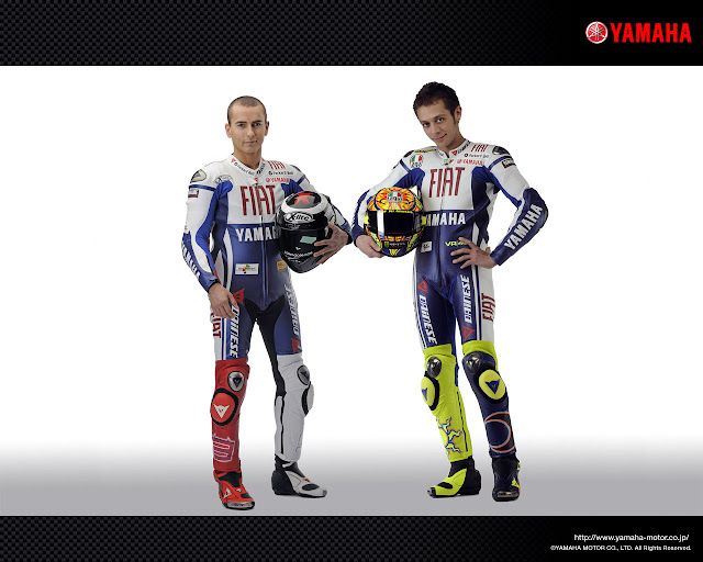 Jorge Lorenzo and Valentino Rossi - MotoGP 2009 Fiat Yamaha Team