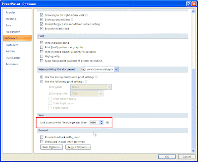 Music Play Across in PowerPoint 2007