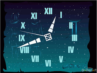 Blue Clock Gemini Symbol zodiac gemini