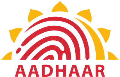 Aadhar programme logo for india. The biggest biometric database of India.