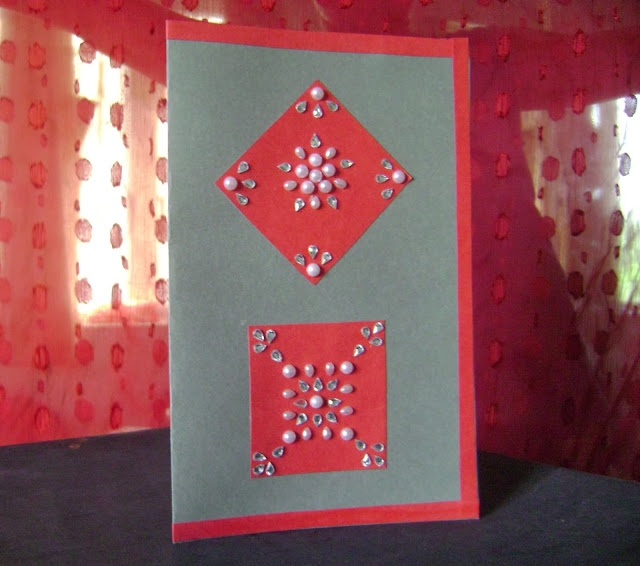 handmade diwali card