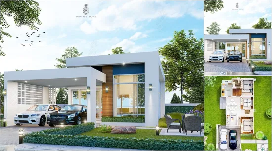 Tampak depan rumah modern minimalis