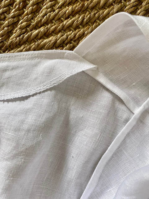 Diary of a Chain Stitcher: In The Folds Wrap Top from Peppermint Magazine in White Linen from The Fabric Store