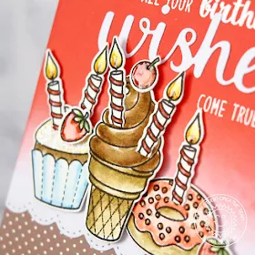 Sunny Studio Stamps: Heartfelt Wishes and Sweet Shoppe Treat Filled Birthday Card by Lexa Levana