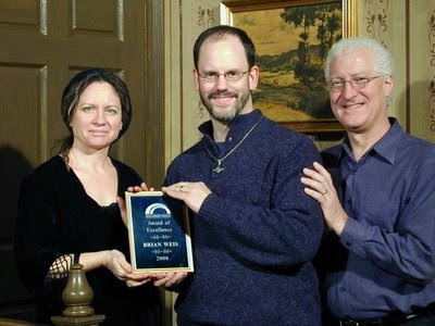 Yours truly flanked by the 2007 winner on my right, and the Artistic Director on my left