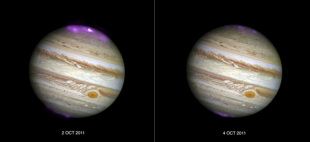 Solar storms trigger Jupiter's 'Northern Lights'