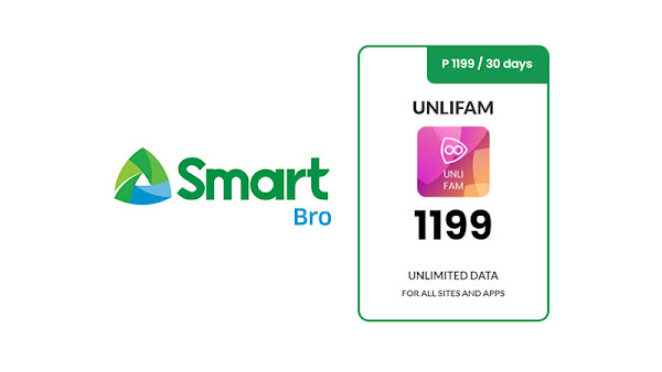 Smart Bro UNLI FAM 1199 Promo: unlimited data for 30 days