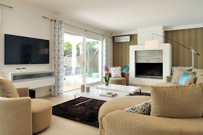 Modern and elegant living room with Neutral combination colors