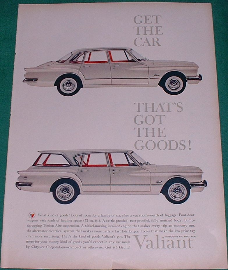 This is an original 1960 Valiant Station Wagon Ad Measures 14 x 10 1 2