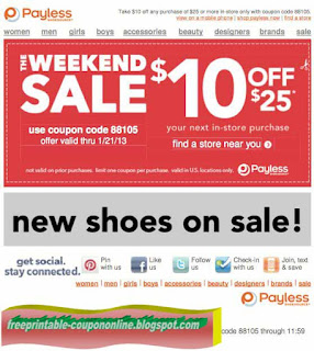 Free Printable Payless Shoes Coupons