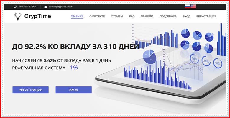 Мошеннический сайт cryptime.space – Отзывы, развод, платит или лохотрон? Мошенники