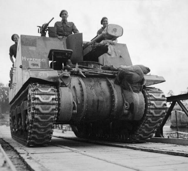 M3 Half-track Crossing the Seine River in France, 1944