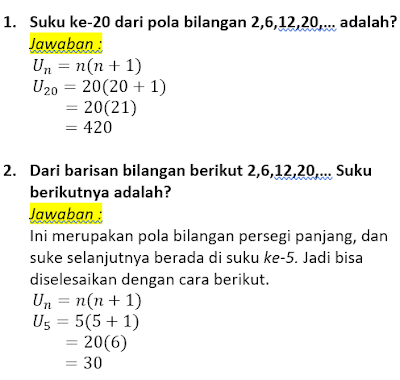 contoh soal dan pembahasan pola bilangan persegi panjang