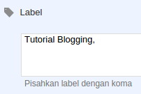 Cara Menggunakan Label pada Blogger