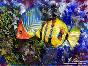 Title: Angel Fish. Watercolor on Watercolor paper. Size: 11 x 15 inches