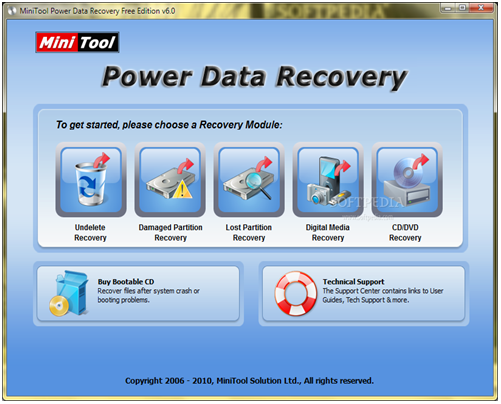 استرجاع الملفات والبرامج المحذوفة من الكمبيوتر الحاسوب بدون برامج برنامج MiniTool Power Data Recovery