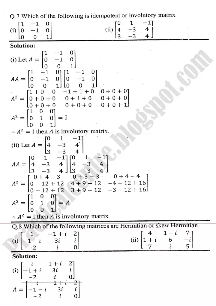 matrices-and-determinants-review-exercise-2-7